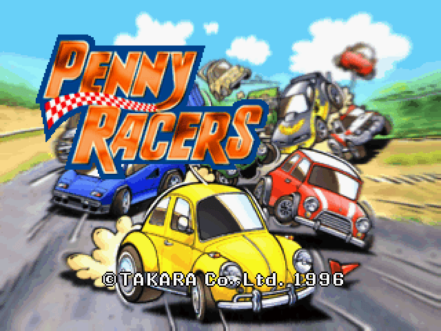 Penny Racers title screen for Playstation